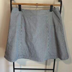 Loft Cotton Seersucker Mini Skirt